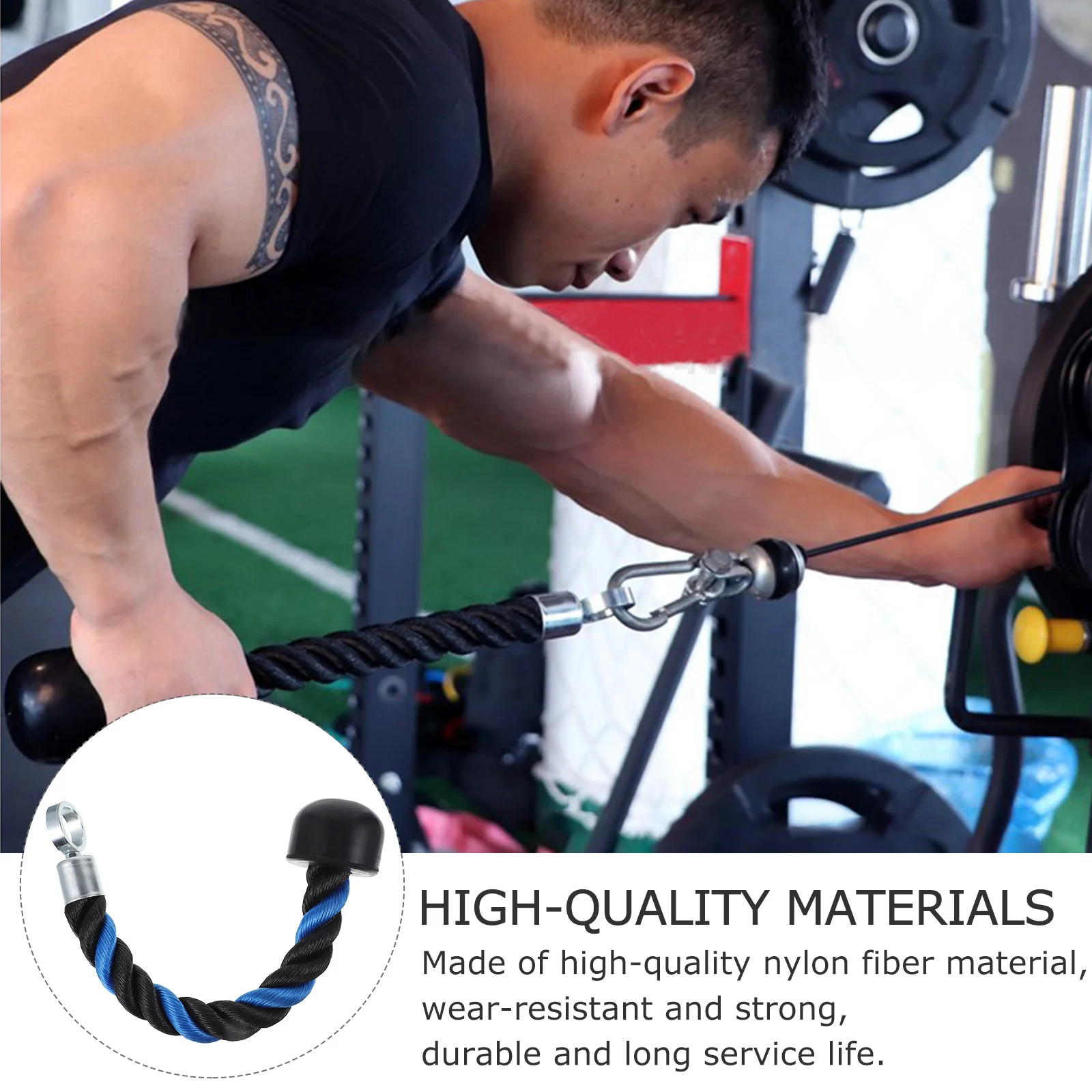 Gym Accessories Heavy Duty Triceps Rope Single Grip Pull Down Cord for Strength Training Triceps Rope Pull Down Cord
Gym Accessories Heavy Duty Triceps Rope Single Grip Pull Down Cord for Strength Training Triceps Rope Pull Down Cord