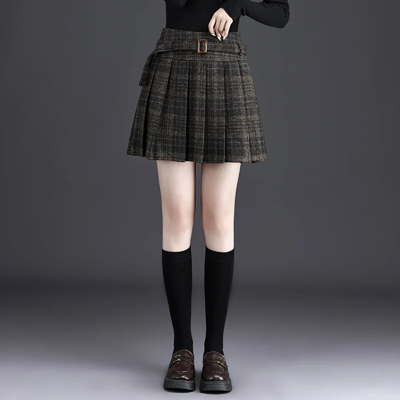 Thiened Woolen Skirt High Waist A-Line Pleated Women's Autumn Winter Faion Anti-Light f Body Skirt Versatile Skirt
Thiened Woolen Skirt High Waist A-Line Pleated Women's Autumn Winter Faion Anti-Light f Body Skirt Versatile Skirt