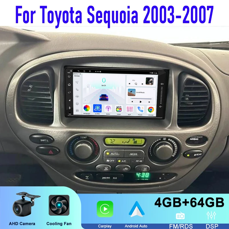 GPS 7" For Toyota Sequoia 2003-2007 Apple Carplay Android Auto Car Stereo Radio Wireless Reversing Image Camera Navi 4-64GB WIFI
GPS 7" For Toyota Sequoia 2003-2007 Apple Carplay Android Auto Car Stereo Radio Wireless Reversing Image Camera Navi 4-64GB WIFI