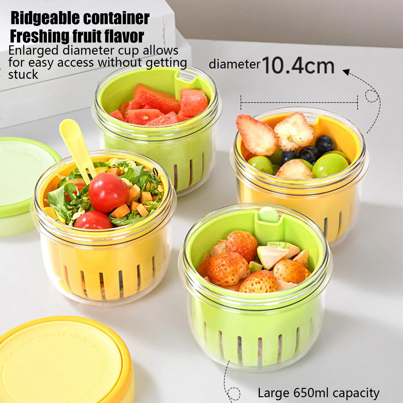 Salad Cup With Fork Cylindrical Plastic Fruit Cup Multifunctional Drainage Function Salad Container Portable Lunch Box
Salad Cup With Fork Cylindrical Plastic Fruit Cup Multifunctional Drainage Function Salad Container Portable Lunch Box