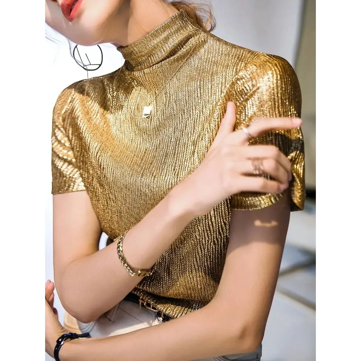 Women's Stretchy Turtlene ort Sve T-irts Girls'ops Sve Clothing Autumn 2025 Faion Ladies' Ethnic Wear
Women's Stretchy Turtlene ort Sve T-irts Girls'ops Sve Clothing Autumn 2025 Faion Ladies' Ethnic Wear