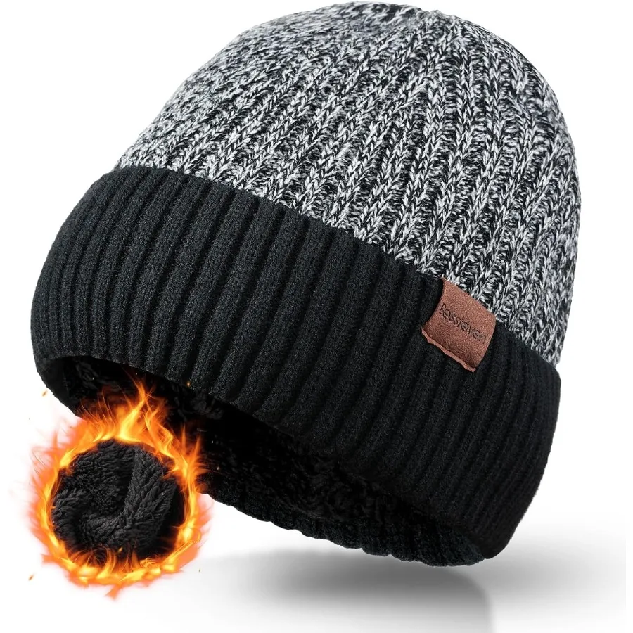 Winter Beanie Hat for Men: Warm Thick Knit Beanie Winter Thermal Skull Cap with Fleece Lined Men Women Cuffed Cap
Winter Beanie Hat for Men: Warm Thick Knit Beanie Winter Thermal Skull Cap with Fleece Lined Men Women Cuffed Cap