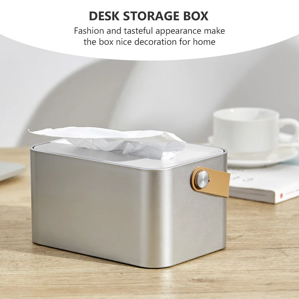 Portable Paper Tissue Box with Handle Compact Desktop Storage Organizer for Office Home Desk Plastic Tissue Holder Wipe
Portable Paper Tissue Box with Handle Compact Desktop Storage Organizer for Office Home Desk Plastic Tissue Holder Wipe