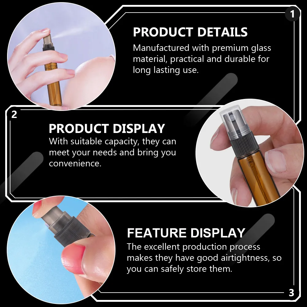20 шт. флаконов-спреев из высококачественного стекла, дорожные флаконы для духов, многоразовые емкости для жидкостей, для хранения туалетных принадлежностей и косметики, коричневые
20 шт. флаконов-спреев из высококачественного стекла, дорожные флаконы для духов, многоразовые емкости для жидкостей, для хранения туалетных принадлежностей и косметики, коричневые