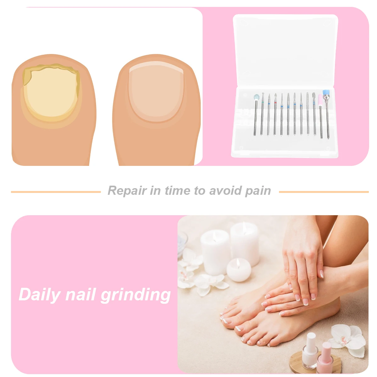 Tungsten Steel Drill Bits Set Nail Grinding Head Tools For Natural Artificial Nails Manicure Pedicure Kit Nail Art
Tungsten Steel Drill Bits Set Nail Grinding Head Tools For Natural Artificial Nails Manicure Pedicure Kit Nail Art