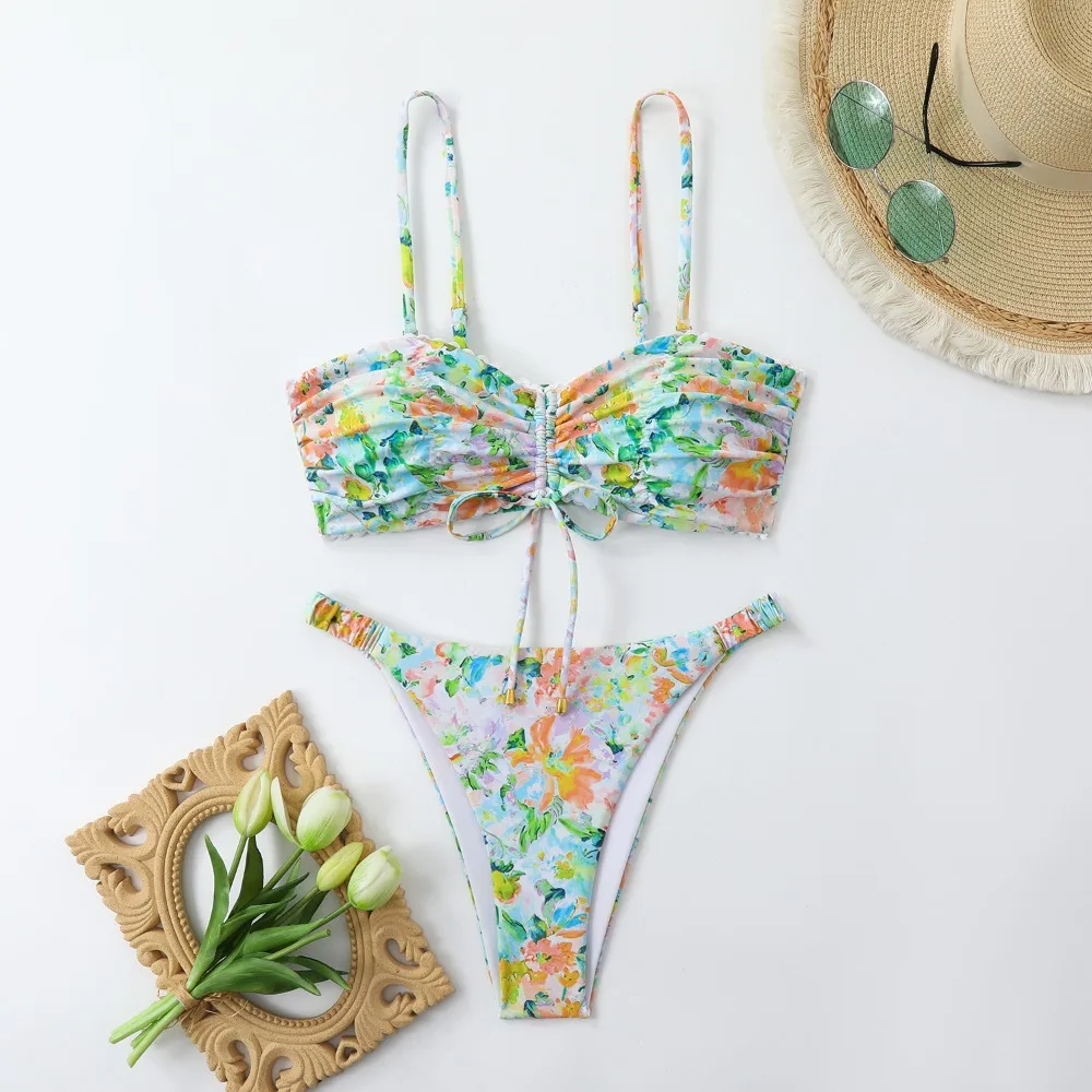 New Sexy Floral Print Bandeau Bikini 2026 Women Swimwear Female Swimsuit Two Pieces Thong Bikini Set Bather Bathing Suit Beach
New Sexy Floral Print Bandeau Bikini 2026 Women Swimwear Female Swimsuit Two Pieces Thong Bikini Set Bather Bathing Suit Beach