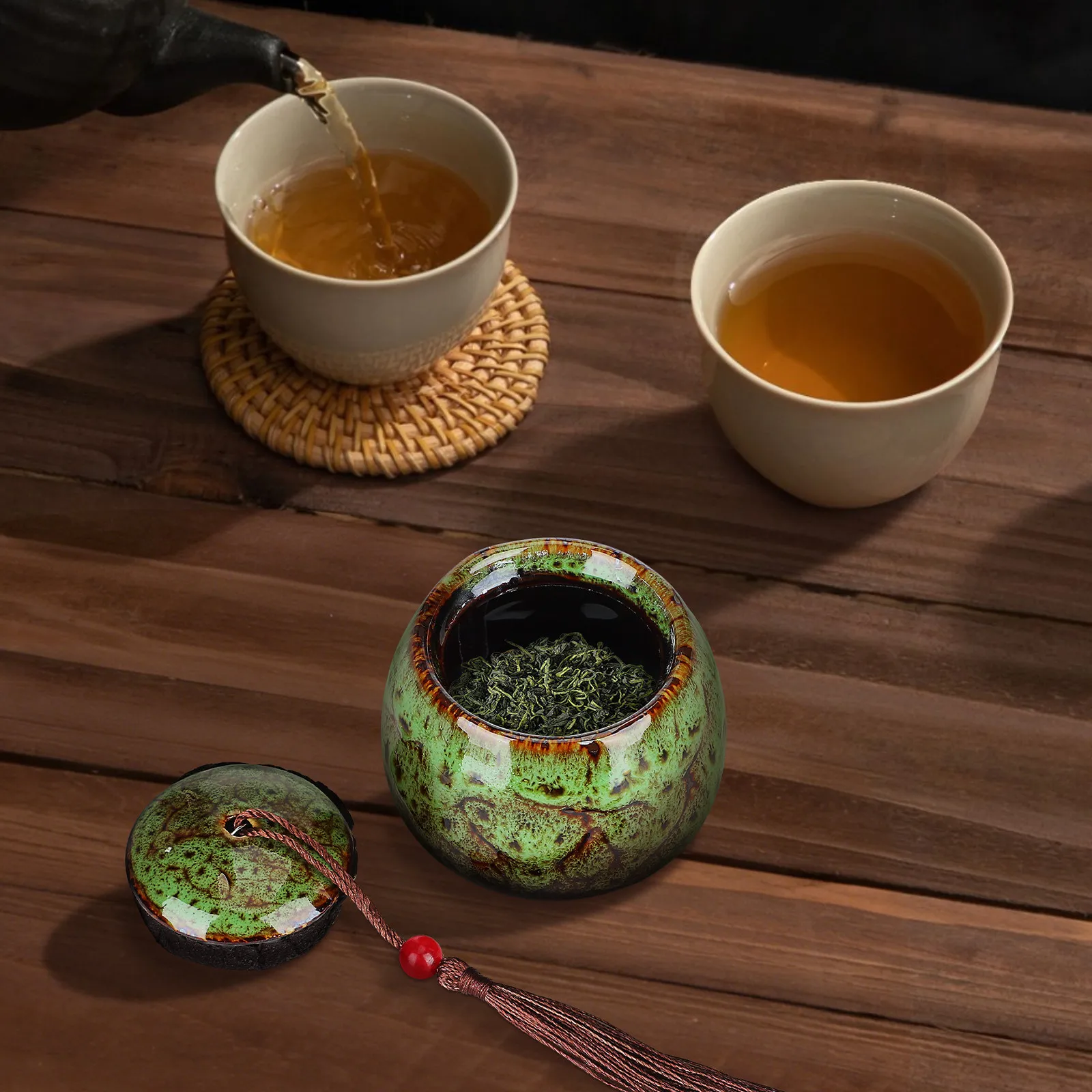 5Pcs Ceramic Tea Canisters Airtight Sealed Storage Jars Multi-Function Containers for Tea Leaves Snacks Powder Coffee Beans
5Pcs Ceramic Tea Canisters Airtight Sealed Storage Jars Multi-Function Containers for Tea Leaves Snacks Powder Coffee Beans