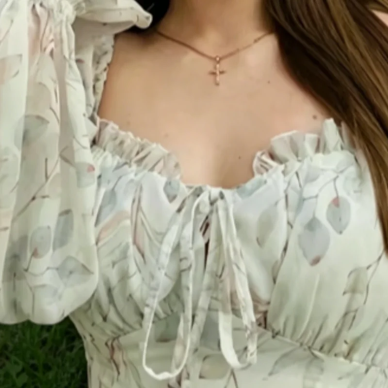 Light Blue Floral Chiffon Dress Corset Waist Puff Sleeve Tiered Ruffle Vestido Sweetheart Neck for Prom Casual Wedding Birthday
Light Blue Floral Chiffon Dress Corset Waist Puff Sleeve Tiered Ruffle Vestido Sweetheart Neck for Prom Casual Wedding Birthday