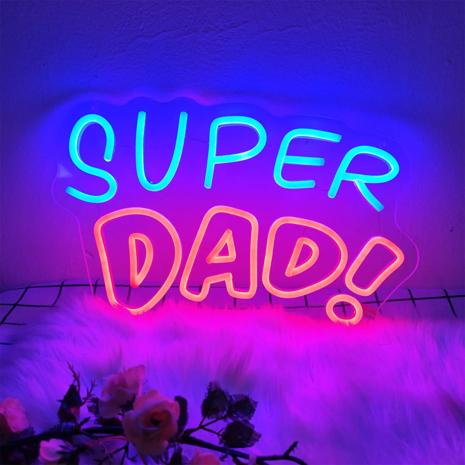 Super Dad Neon Sign Happy Father‘s Day LED Neon Light Father’s Gifts Home decoration Room wall Decoration Lights 
Super Dad Neon Sign Happy Father‘s Day LED Neon Light Father’s Gifts Home decoration Room wall Decoration Lights