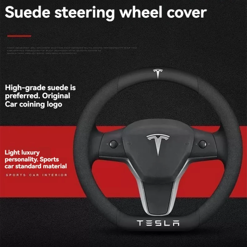 New Carbon Fiber Anti-slip Breathable Leather Car Steering Wheel Cover Auto Accessories for Tesla Model 3 Y S Model X Roadster
New Carbon Fiber Anti-slip Breathable Leather Car Steering Wheel Cover Auto Accessories for Tesla Model 3 Y S Model X Roadster
