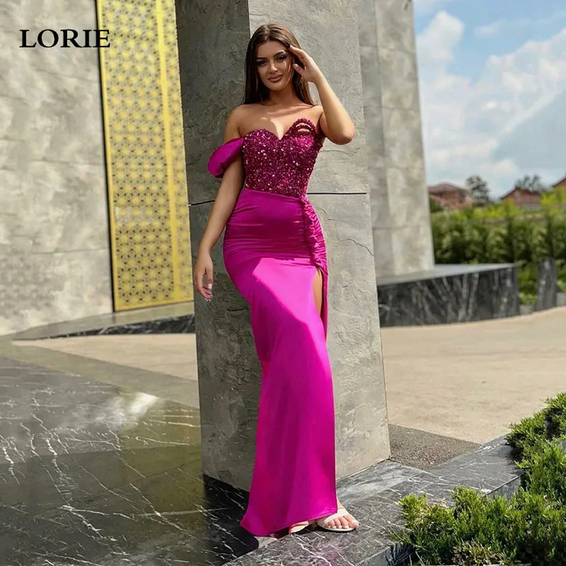 LORIE Hot Pink Mermaid Evening Dresses Sequins Prom Gowns Elegant Pleats Evening Party Dress 2023
LORIE Hot Pink Mermaid Evening Dresses Sequins Prom Gowns Elegant Pleats Evening Party Dress 2023
