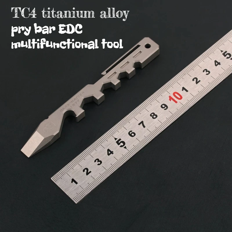 High Quality TC4 Titanium Alloy Pry Bar EDC Multifunctional Tool Bottle Opener Outdoor Survival and Self-defense Tool
High Quality TC4 Titanium Alloy Pry Bar EDC Multifunctional Tool Bottle Opener Outdoor Survival and Self-defense Tool