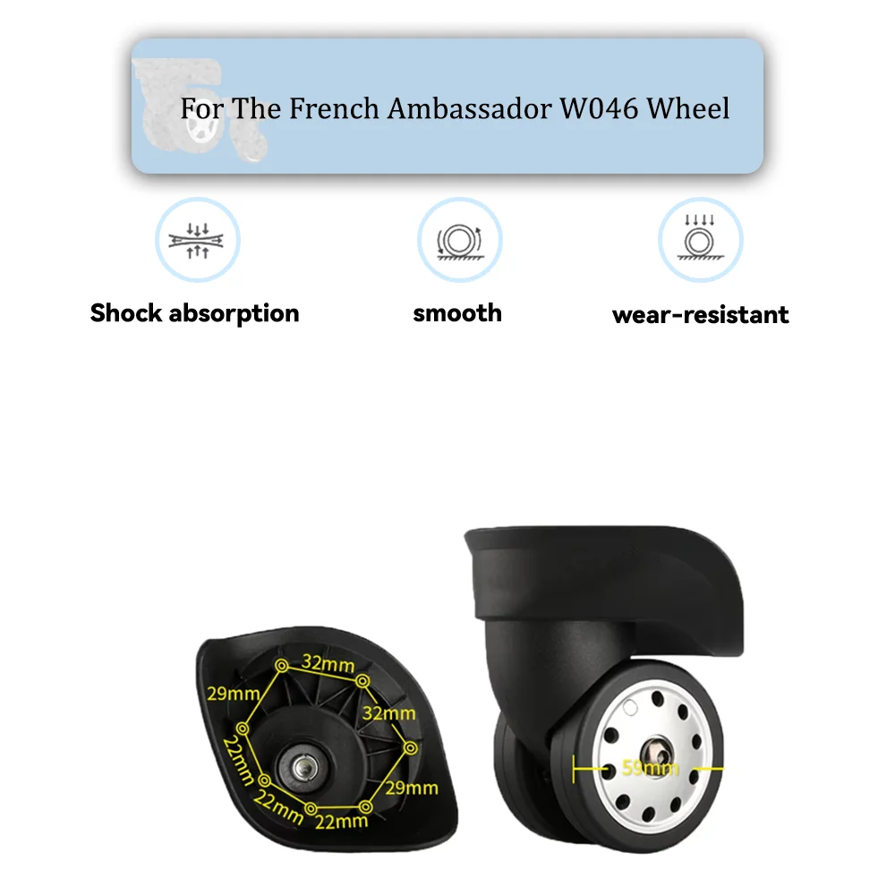 Suitable For The French Ambassador W046 Universal Wheel Replacement Suitcase Wheel Accessories Wheels Casters Smooth Silent
Suitable For The French Ambassador W046 Universal Wheel Replacement Suitcase Wheel Accessories Wheels Casters Smooth Silent