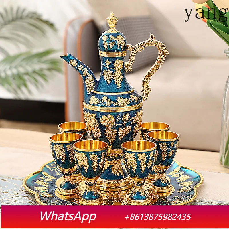 YJQ European wine jug set large capacity wine jug home retro high-end creative wedding wine set ornaments
YJQ European wine jug set large capacity wine jug home retro high-end creative wedding wine set ornaments