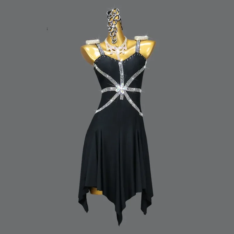 2024 Black Latin Dance Dress Women Sports Skirt Sexy Girls Large Size Ballroom Party Clothing Evening Line Suit outfit Dancewear
2024 Black Latin Dance Dress Women Sports Skirt Sexy Girls Large Size Ballroom Party Clothing Evening Line Suit outfit Dancewear