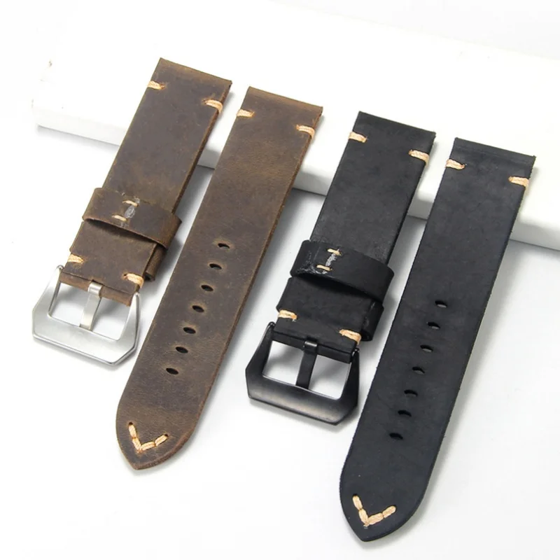 20mm 22mm 24mm 26mm High Quality Handmade Vintage Cowhide Leather Watch Strap Replacement for Universal Sport Watch Bracelet
20mm 22mm 24mm 26mm High Quality Handmade Vintage Cowhide Leather Watch Strap Replacement for Universal Sport Watch Bracelet