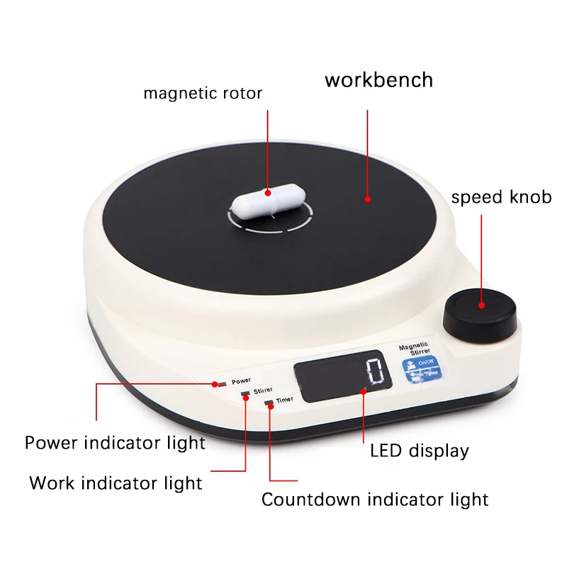 Mini Magnetic Stirrer 200-2000rpm Speed 3L/5L Digital Magnetic Stirrer Laboratory