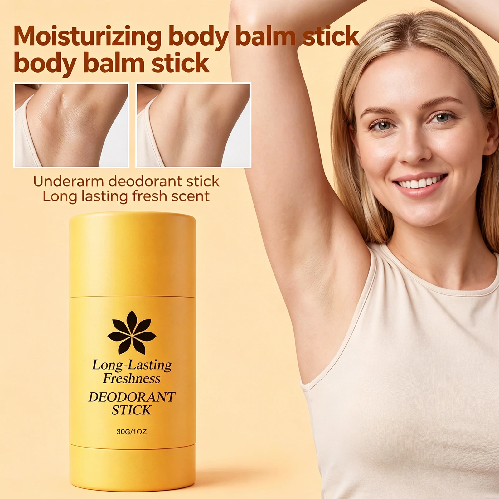 Body Deodorant Balm Stick Mild Fresh Scent Non Sticky Underarm Care Long Lasting Odor Control Moisturizing Smooth Skin Daily
Body Deodorant Balm Stick Mild Fresh Scent Non Sticky Underarm Care Long Lasting Odor Control Moisturizing Smooth Skin Daily