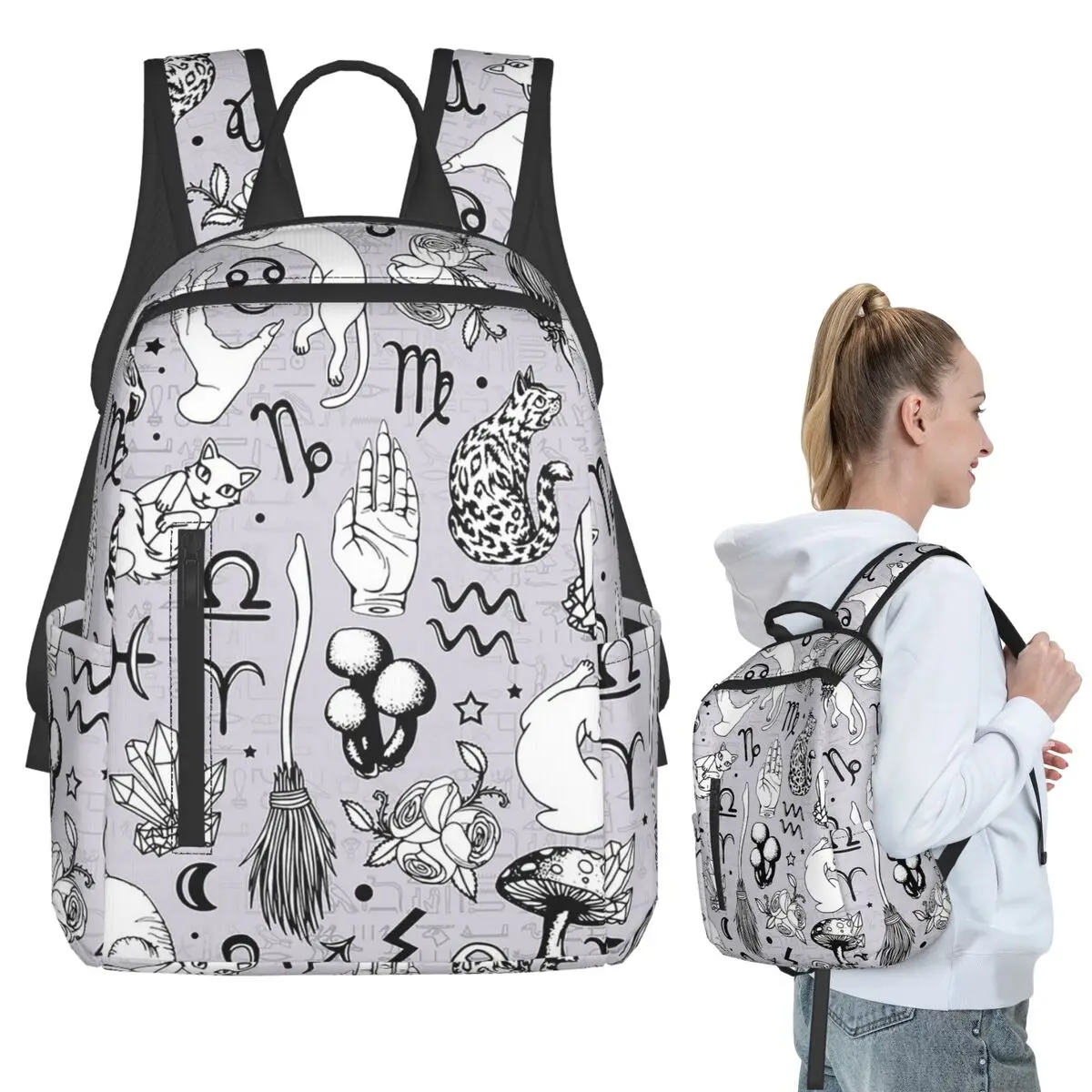 Witch Element Cat Snake Moon Backpack Student BookBag Children School Bag Computer Shoulder Bags Boys Girls
Witch Element Cat Snake Moon Backpack Student BookBag Children School Bag Computer Shoulder Bags Boys Girls