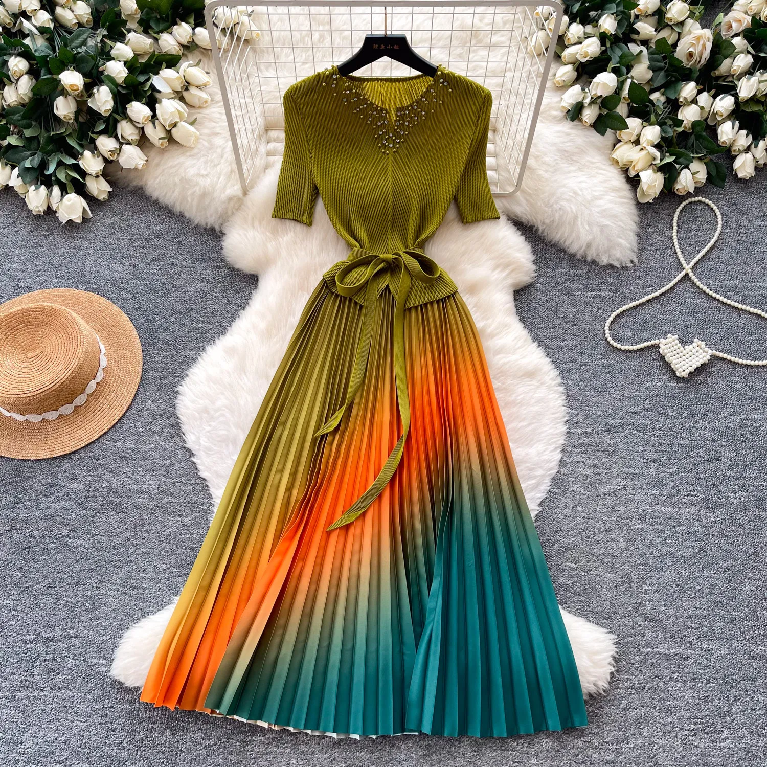 Women Long Dress Dresses A Line Vestidos Y2k Streetwear Round Neck Short Sleeve Elegant Party Night Work Tight Waist 2026
Women Long Dress Dresses A Line Vestidos Y2k Streetwear Round Neck Short Sleeve Elegant Party Night Work Tight Waist 2026