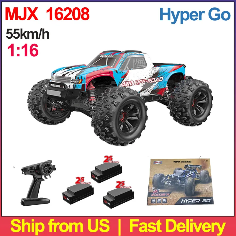 MJX 16208 1/16 Hyper Go RC Car Brushless Motor 4WD Off-Road Remote Control Cars 55km High Speed Racing Drift Toy Ship from US
MJX 16208 1/16 Hyper Go RC Car Brushless Motor 4WD Off-Road Remote Control Cars 55km High Speed Racing Drift Toy Ship from US