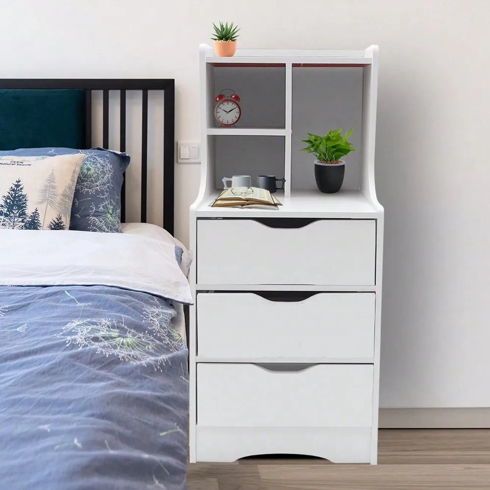 Modern Multifunctional Nightstand End Storage Cabinet Organizer With Shelf & 3 Drawers White Bedside Table Bedroom Furniture
Modern Multifunctional Nightstand End Storage Cabinet Organizer With Shelf & 3 Drawers White Bedside Table Bedroom Furniture