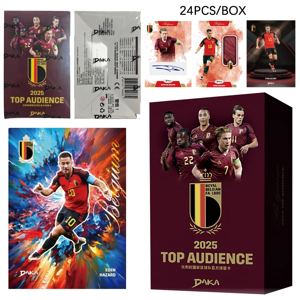 PANINI 2025 24 шт./кор. AUDIENCE бельгийский KEVIN DE BRUYNE EDEN HAZARD красочный трикотаж с флэш-подписью, коллекционная карта, праздничные подарки
PANINI 2025 24 шт./кор. AUDIENCE бельгийский KEVIN DE BRUYNE EDEN HAZARD красочный трикотаж с флэш-подписью, коллекционная карта, праздничные подарки