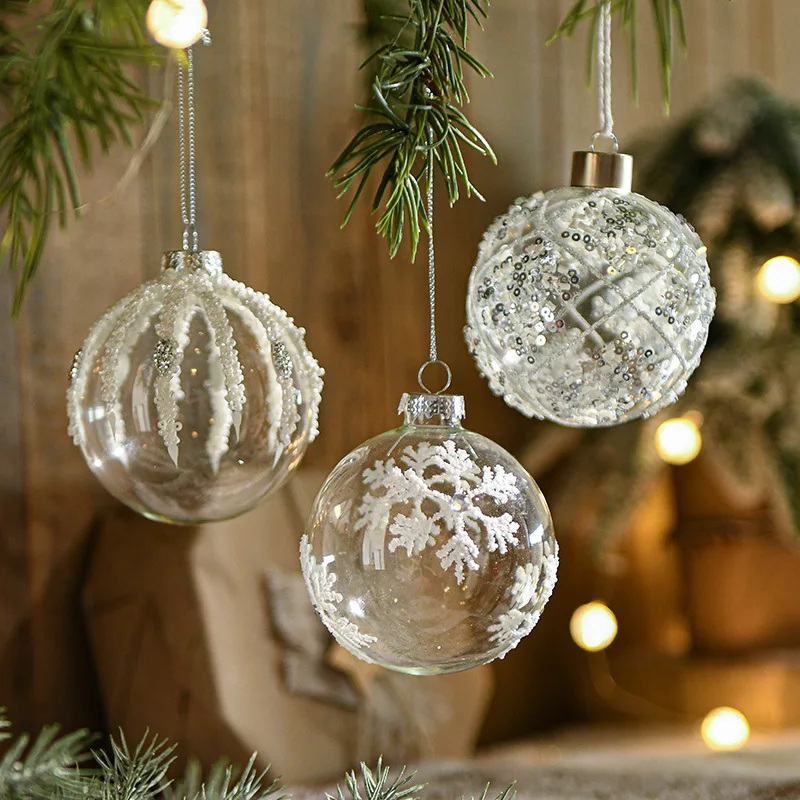 Crystal Glass Christmas Ornaments with White Diamond & Glitter, Hanging Ball Decor for Xmas Tree
Crystal Glass Christmas Ornaments with White Diamond & Glitter, Hanging Ball Decor for Xmas Tree