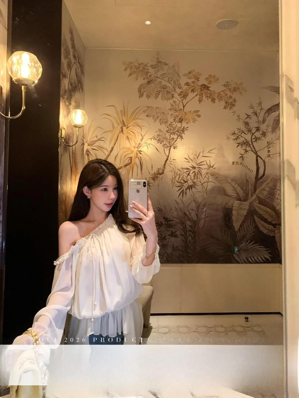 YOLI Zhang Yuli Sweet Apricot One-shoulder Chiffon Top Women's Spring Casual Sle Pure Desire Simple Elegance Shoulder Bared...
YOLI Zhang Yuli Sweet Apricot One-shoulder Chiffon Top Women's Spring Casual Sle Pure Desire Simple Elegance Shoulder Bared...