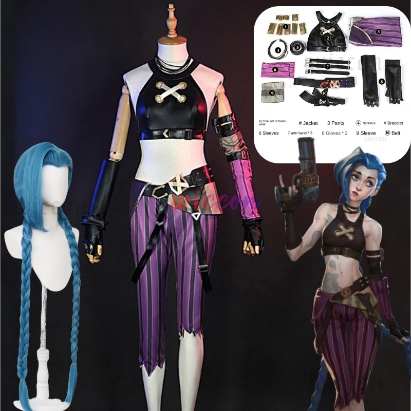 Hot New Anime Arcane Crit Loli Jinx Cosplay Costume 130cm Wig ShoesHeadwear Game LOL Loose Cannon Cosplay Women Sexy Outfit
Hot New Anime Arcane Crit Loli Jinx Cosplay Costume 130cm Wig ShoesHeadwear Game LOL Loose Cannon Cosplay Women Sexy Outfit