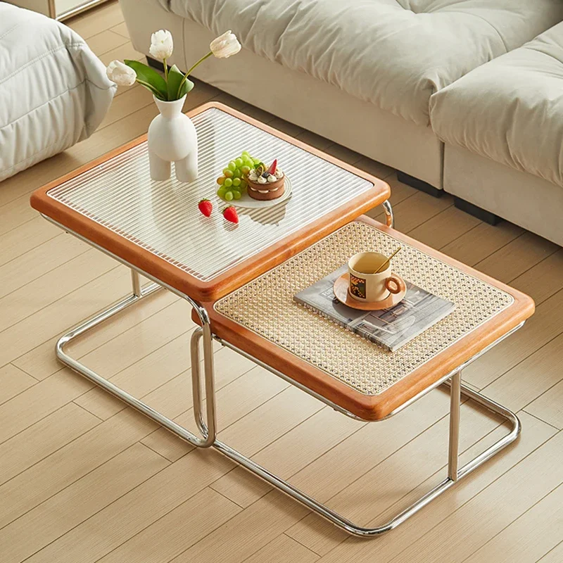 Rattan Weaving Glass Coffee Table Combination, Tea Table, Living Room Sofa Side Table, Creative Storage Desk, Modern Furniture
Rattan Weaving Glass Coffee Table Combination, Tea Table, Living Room Sofa Side Table, Creative Storage Desk, Modern Furniture