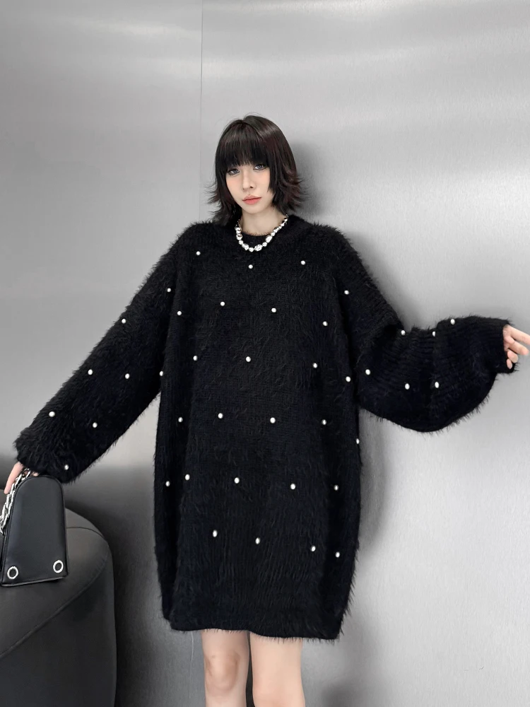Весенний новый свободный длинный вязаный свитер с бусинами, модная верхняя одежда, удобный, из смесовой ткани, с круглым вырезом
Весенний новый свободный длинный вязаный свитер с бусинами, модная верхняя одежда, удобный, из смесовой ткани, с круглым вырезом