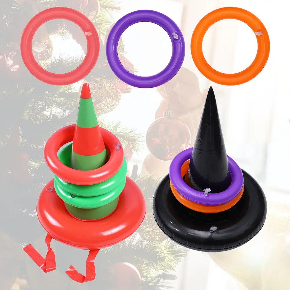 10Pcs Lifelike Inflatable Witch Hat Toss Game Safe PVC Material Christmas Halloween Party Game Educational Quantity Counting
10Pcs Lifelike Inflatable Witch Hat Toss Game Safe PVC Material Christmas Halloween Party Game Educational Quantity Counting