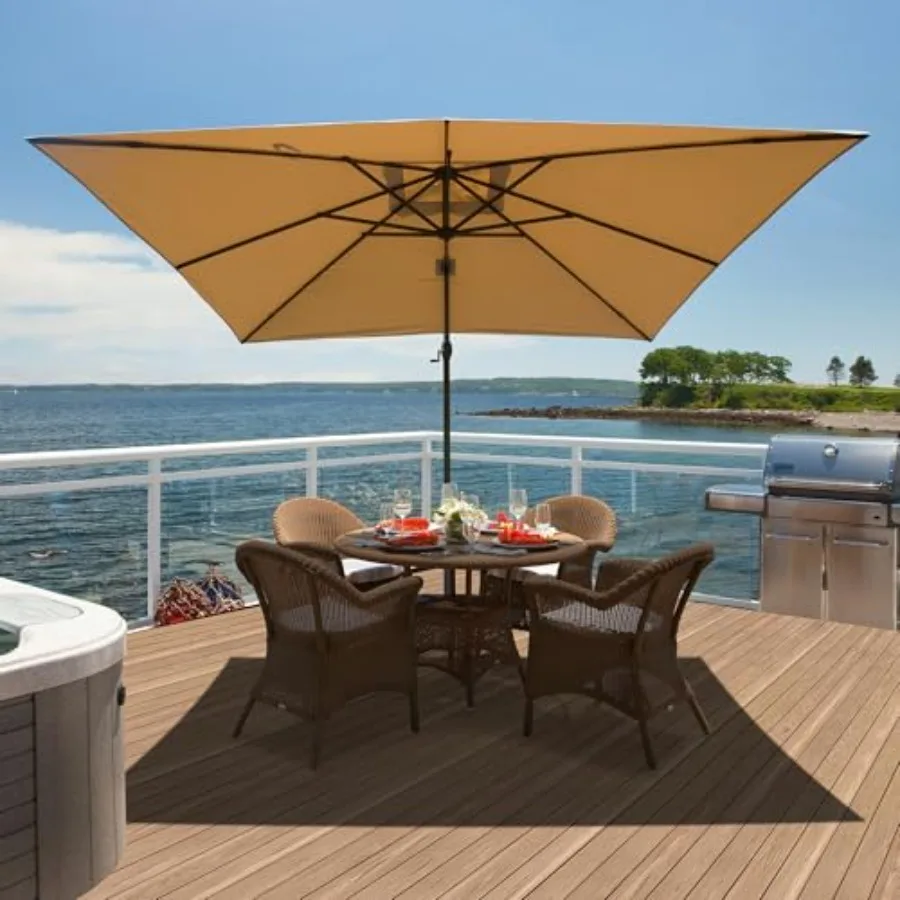 Patio umbrella for deck backyard garden pool use, aluminum frame, black, windproof with 360 rotation and cantilever design
Patio umbrella for deck backyard garden pool use, aluminum frame, black, windproof with 360 rotation and cantilever design