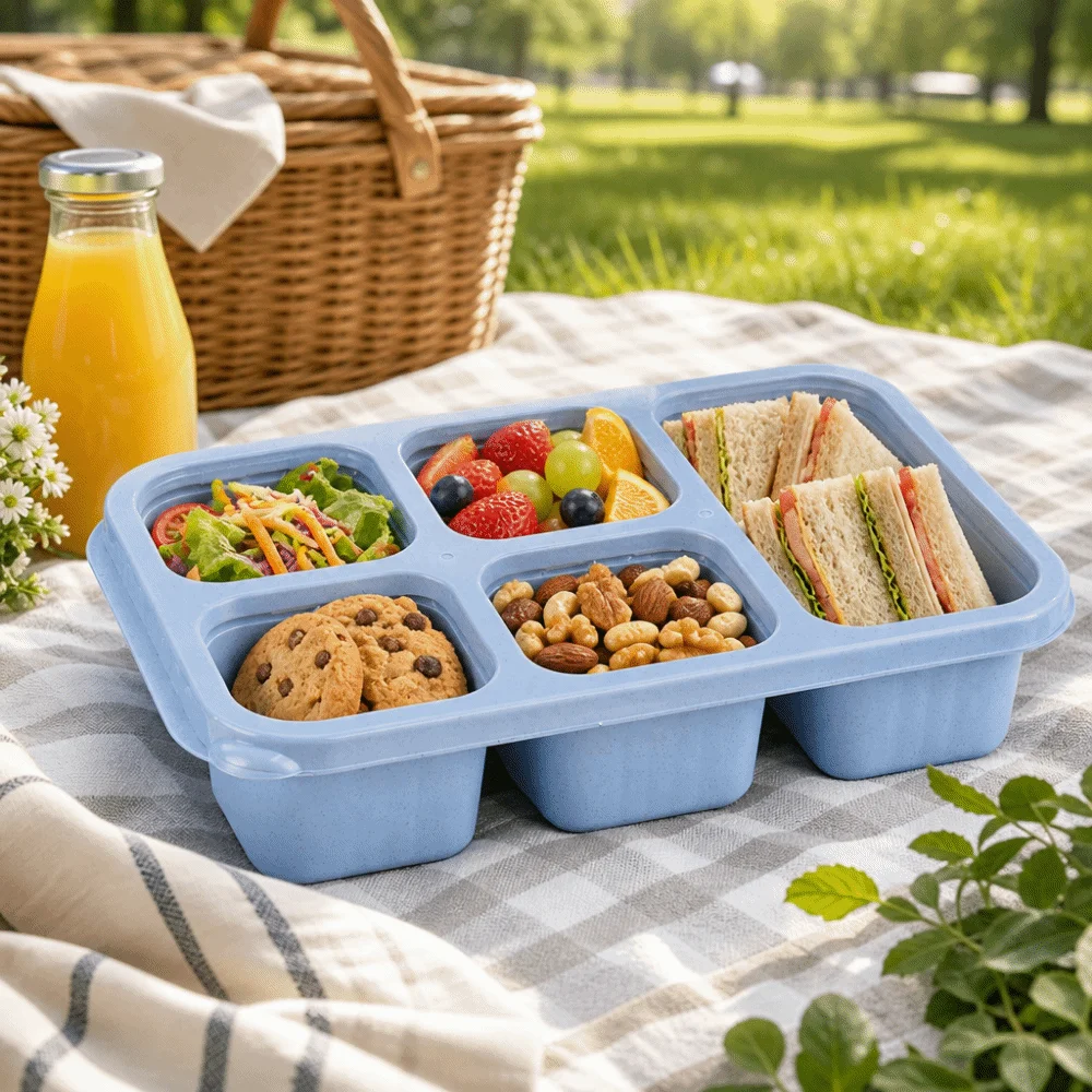 Foods Containers Plastic Lunch Box Transparent Lid Reusable Food Storage Box 5 Compartments Leak Proof Fruits Box Kids
Foods Containers Plastic Lunch Box Transparent Lid Reusable Food Storage Box 5 Compartments Leak Proof Fruits Box Kids