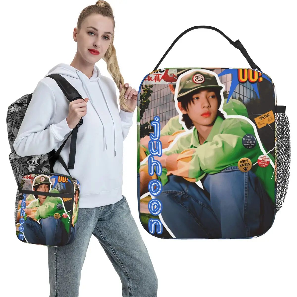 Juhoon John CORTIS Lunch Bag Lunch Bx For Women Travel Portable Insulated Cooler Bag Oxford Graphic Design Tote Food Bags
Juhoon John CORTIS Lunch Bag Lunch Bx For Women Travel Portable Insulated Cooler Bag Oxford Graphic Design Tote Food Bags