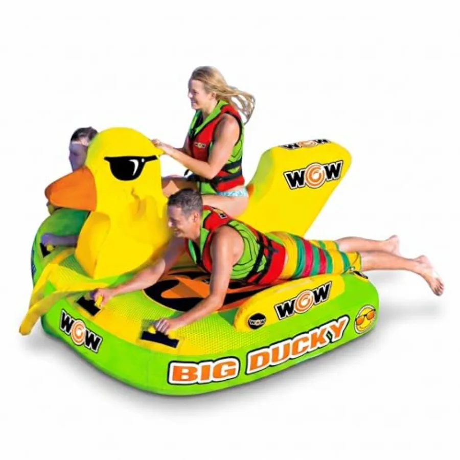 Boating towable deck tube for youth adults PVC material yellow-green duck design 1-3 person capacity 510 lb weight limit durabl
Boating towable deck tube for youth adults PVC material yellow-green duck design 1-3 person capacity 510 lb weight limit durabl