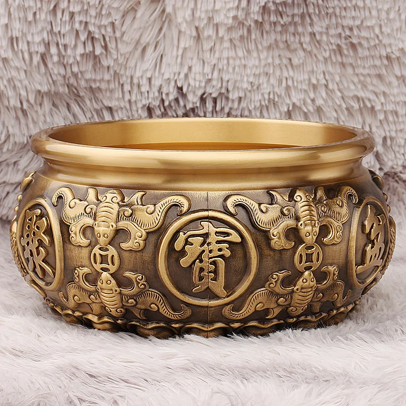 Brass Relief Double Fish Fortune Basin Home Office Decoration Gift Metal Craft Pure Copper Large Ornament Wholesale
Brass Relief Double Fish Fortune Basin Home Office Decoration Gift Metal Craft Pure Copper Large Ornament Wholesale