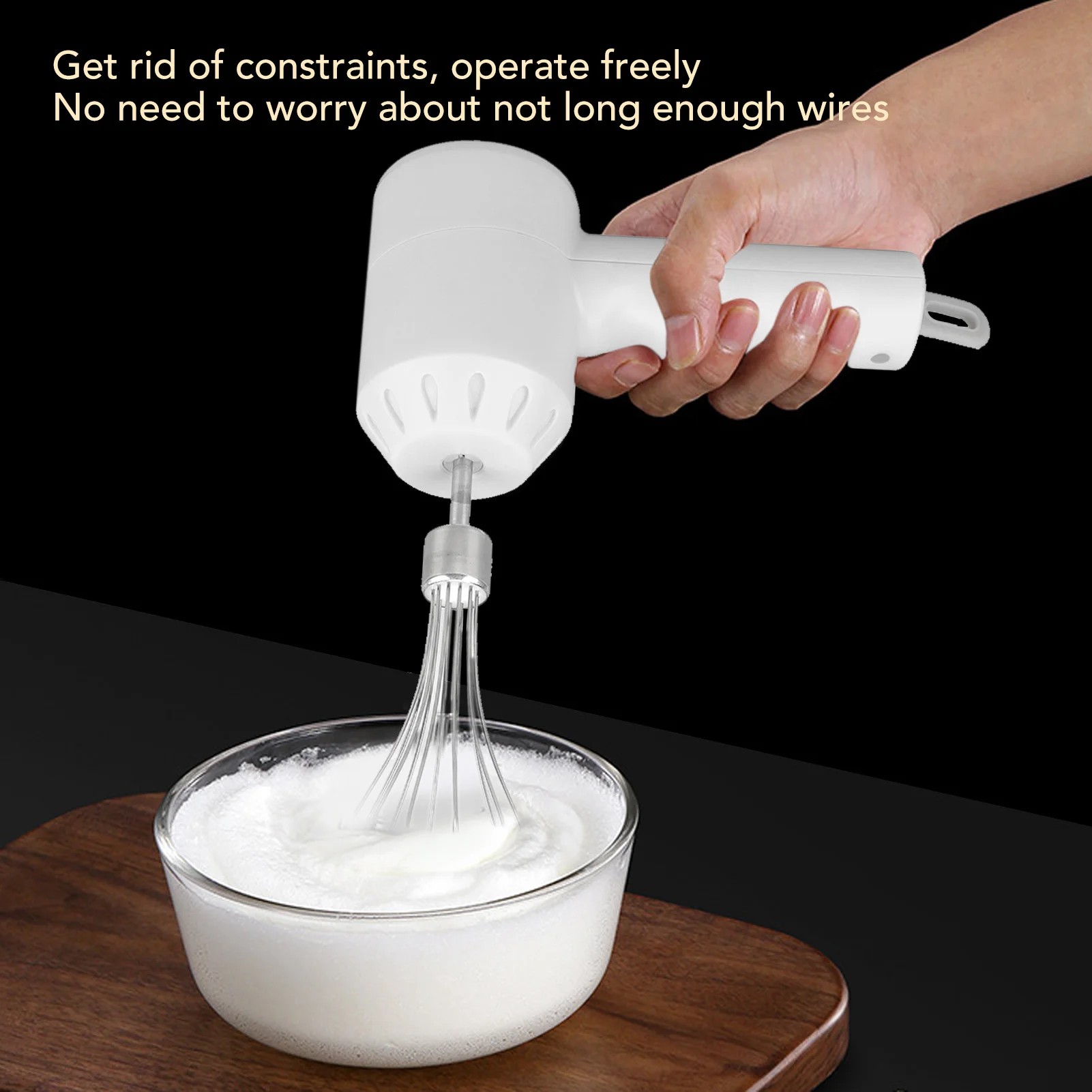 Cordless Electric Hand Mixer USB Rechargable Handheld Eggbeater Electric Milk Frother with 2 Stir Sticks for Home
Cordless Electric Hand Mixer USB Rechargable Handheld Eggbeater Electric Milk Frother with 2 Stir Sticks for Home