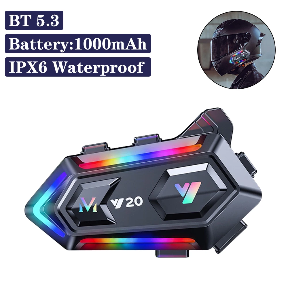 Беспроводные наушники с цветной подсветкой RGB BT 5,3, гарнитура для мотоциклетного шлема, 1000 мАч, стерео для мотоцикла, громкая связь Y20
Беспроводные наушники с цветной подсветкой RGB BT 5,3, гарнитура для мотоциклетного шлема, 1000 мАч, стерео для мотоцикла, громкая связь Y20
