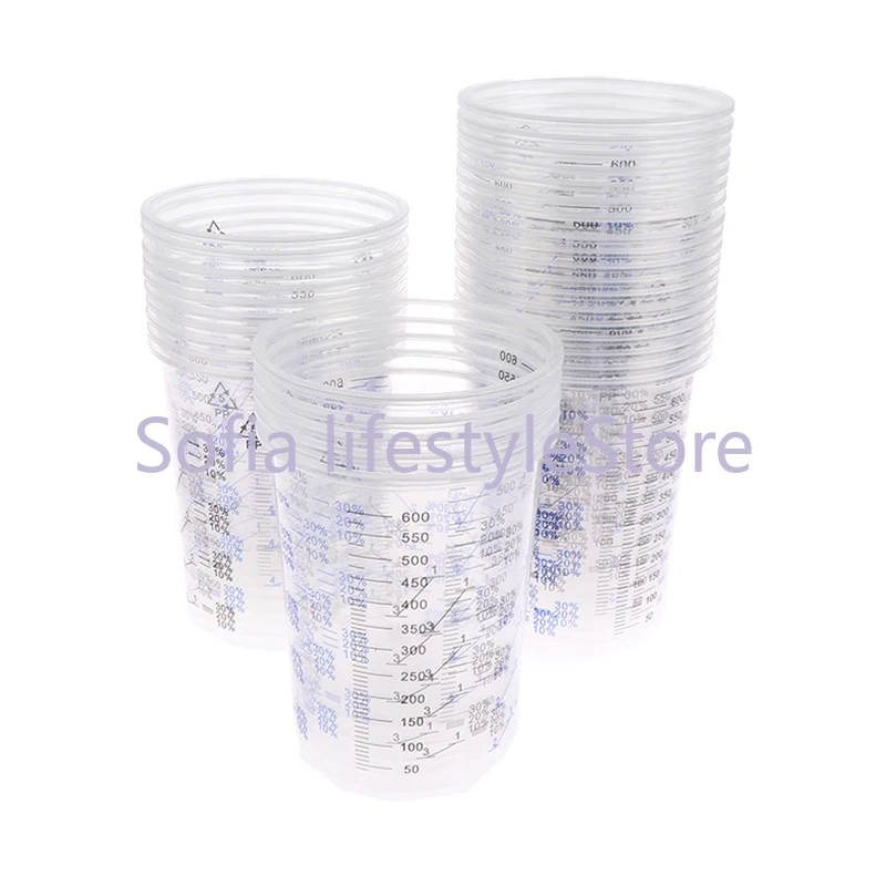 10/50pcs Paint Mixing Calibrated Cup Plastic Paint Mixing Cups 600ml Mixing Pots
10/50pcs Paint Mixing Calibrated Cup Plastic Paint Mixing Cups 600ml Mixing Pots