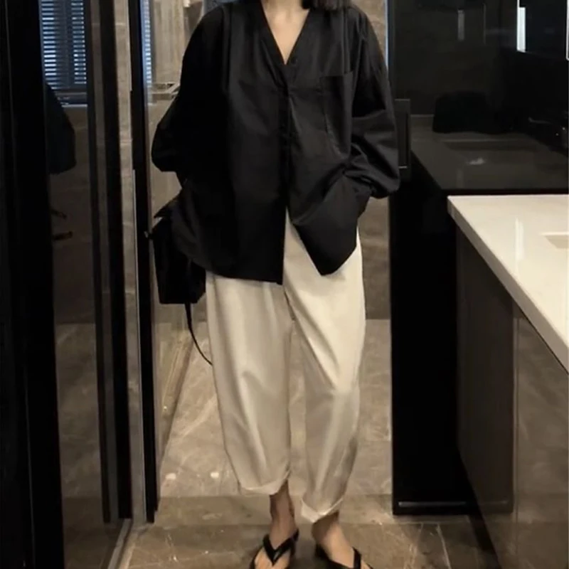 Shirt suit women's 2024 new summer dress loose casual fashion western-style blouse and trousers two-piece suit
Shirt suit women's 2024 new summer dress loose casual fashion western-style blouse and trousers two-piece suit
