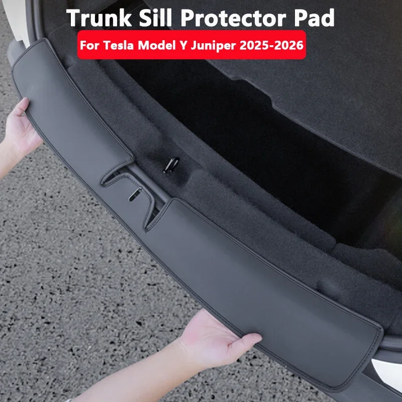 For Tesla Model Y Juniper 2025-2026 Leather Trunk Sill Guard Protector Cover Rear Cargo Threshold Strip Anti-scratch Accessories
For Tesla Model Y Juniper 2025-2026 Leather Trunk Sill Guard Protector Cover Rear Cargo Threshold Strip Anti-scratch Accessories