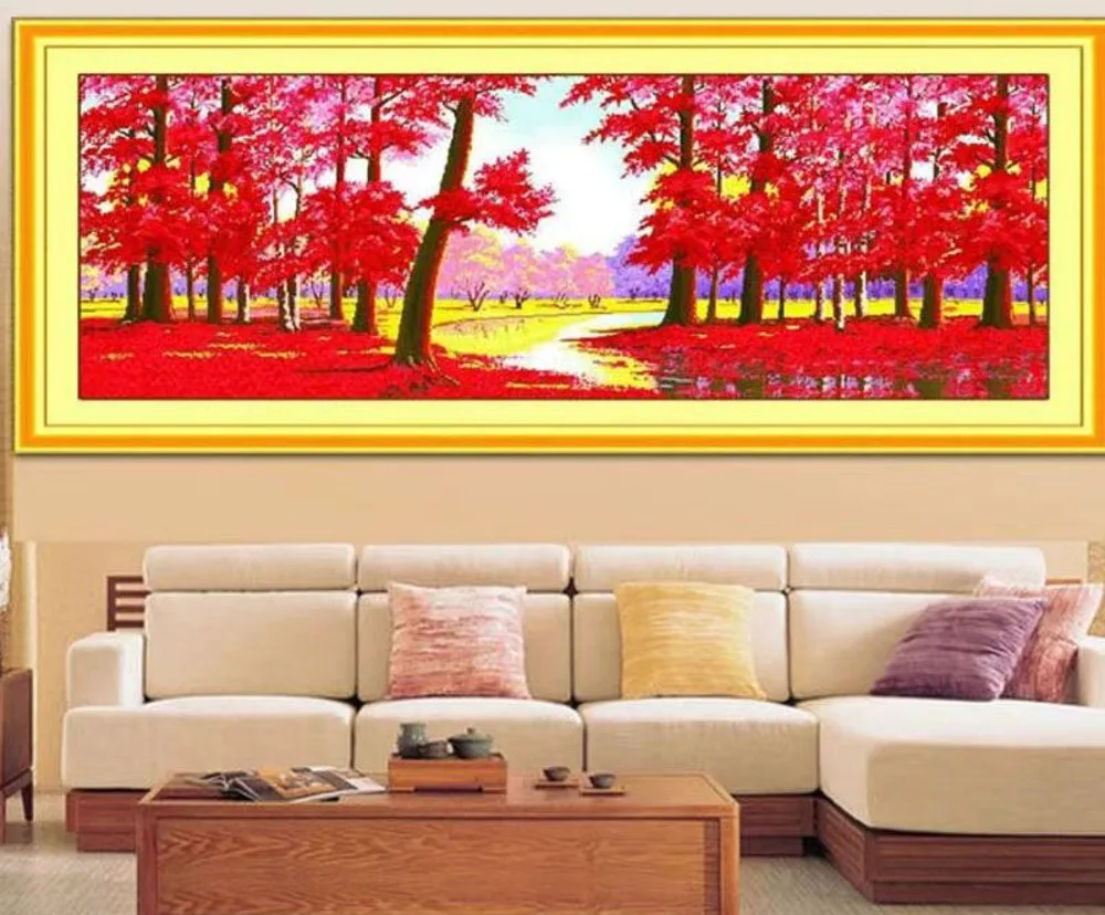 Embroidery handmade cross stitch finished product, Red Maple Forest, home decoration wall art, famous mangrove forest
Embroidery handmade cross stitch finished product, Red Maple Forest, home decoration wall art, famous mangrove forest