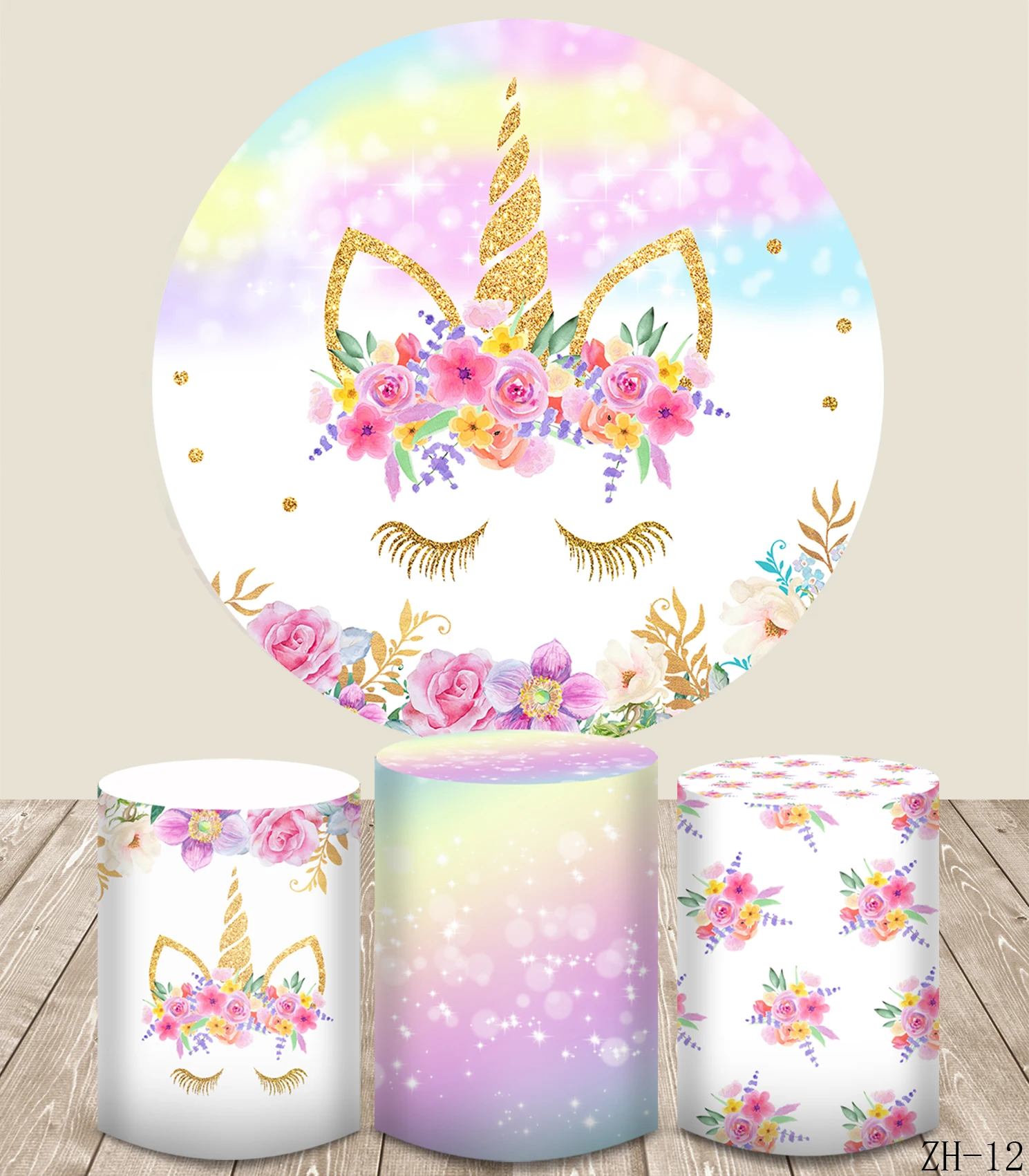 Flower Unicorn Birthday Round Backdrop Cover for Girl Baby Shower Newborn Party Decor Background Custom Rainbow Cylinder Cover
Flower Unicorn Birthday Round Backdrop Cover for Girl Baby Shower Newborn Party Decor Background Custom Rainbow Cylinder Cover