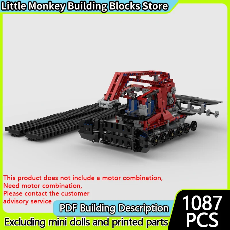 City Car Model MOC Building Bricks Red Snow Groomer With Winch Modular Technology Gifts Holiday Assemble Children Toys Suit
City Car Model MOC Building Bricks Red Snow Groomer With Winch Modular Technology Gifts Holiday Assemble Children Toys Suit