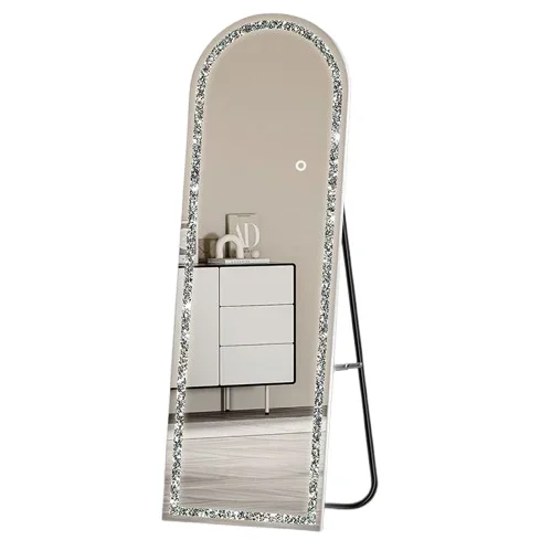 Nordic full body clothing floor mirror led home, bedroom makeup wall hanging diamond mirror
Nordic full body clothing floor mirror led home, bedroom makeup wall hanging diamond mirror