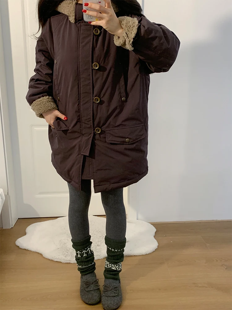 Теплое и женское хлопковое пальто-манто с длинным капюшоном, повседневная одежда, зимнее новое свободное пальто Utili Sle средней длины
Теплое и женское хлопковое пальто-манто с длинным капюшоном, повседневная одежда, зимнее новое свободное пальто Utili Sle средней длины