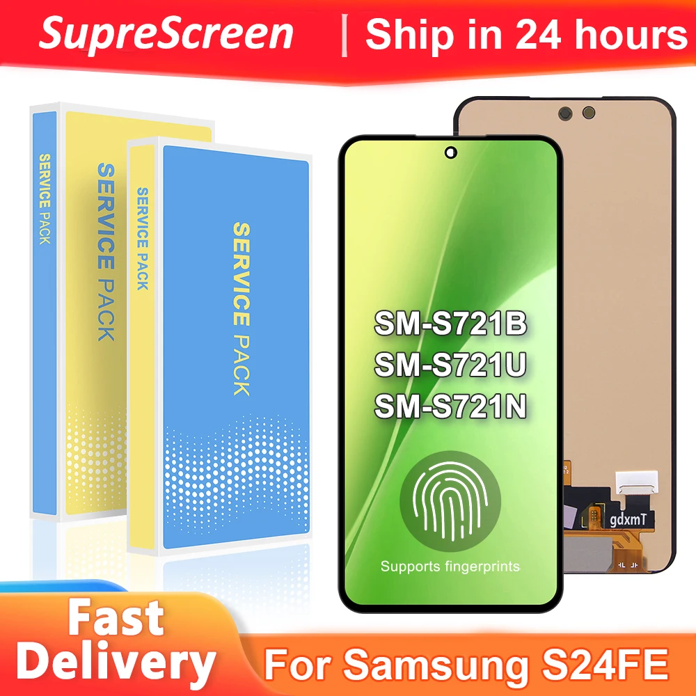 OLED S24FE Display For Samsung Galaxy S24 Fe S721B S721B/DS S721U1 S721W Lcd Display Digital Touch Screen Assembly S24FE Screen
OLED S24FE Display For Samsung Galaxy S24 Fe S721B S721B/DS S721U1 S721W Lcd Display Digital Touch Screen Assembly S24FE Screen