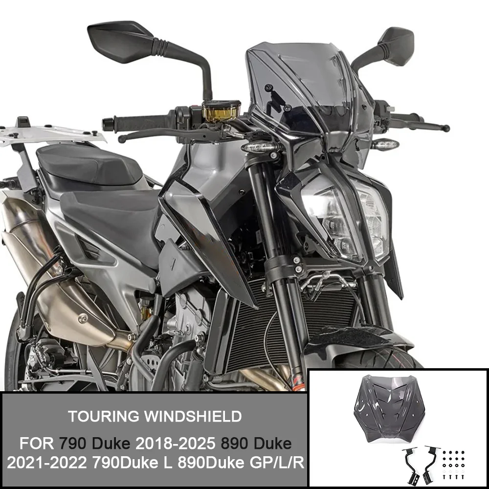 FOR 790 Duke 2018-2025 890 Duke 2021-2022 790Duke L 890Duke GP/L/R Touring Front Windshield Windscreen Wind Deflector Viser
FOR 790 Duke 2018-2025 890 Duke 2021-2022 790Duke L 890Duke GP/L/R Touring Front Windshield Windscreen Wind Deflector Viser